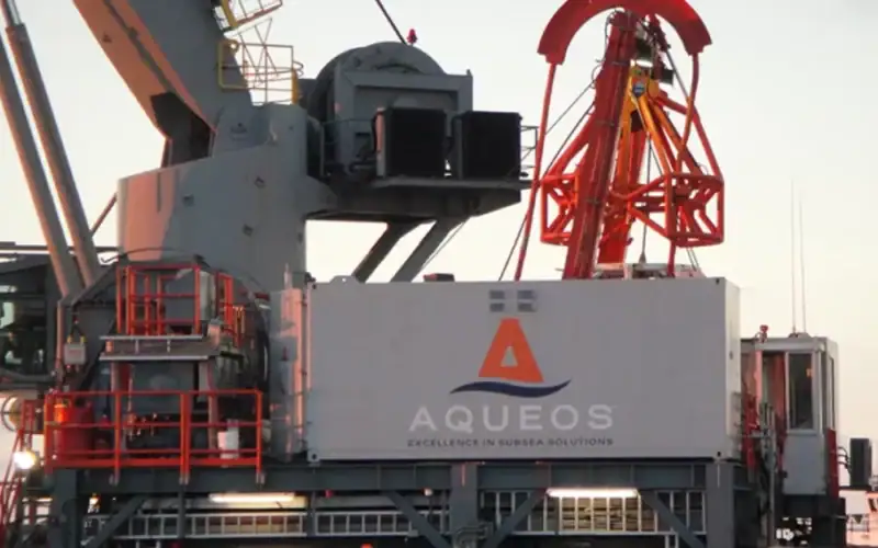 crane with Aqueos logo