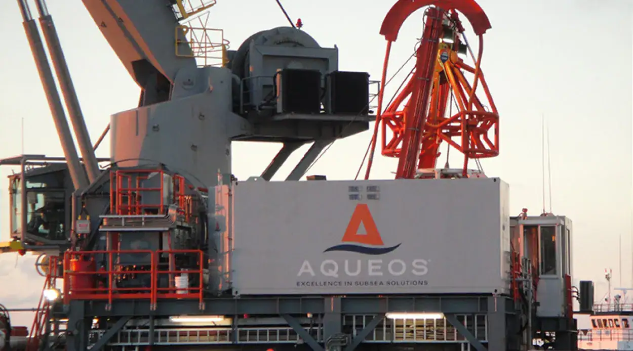 crane with Aqueos logo